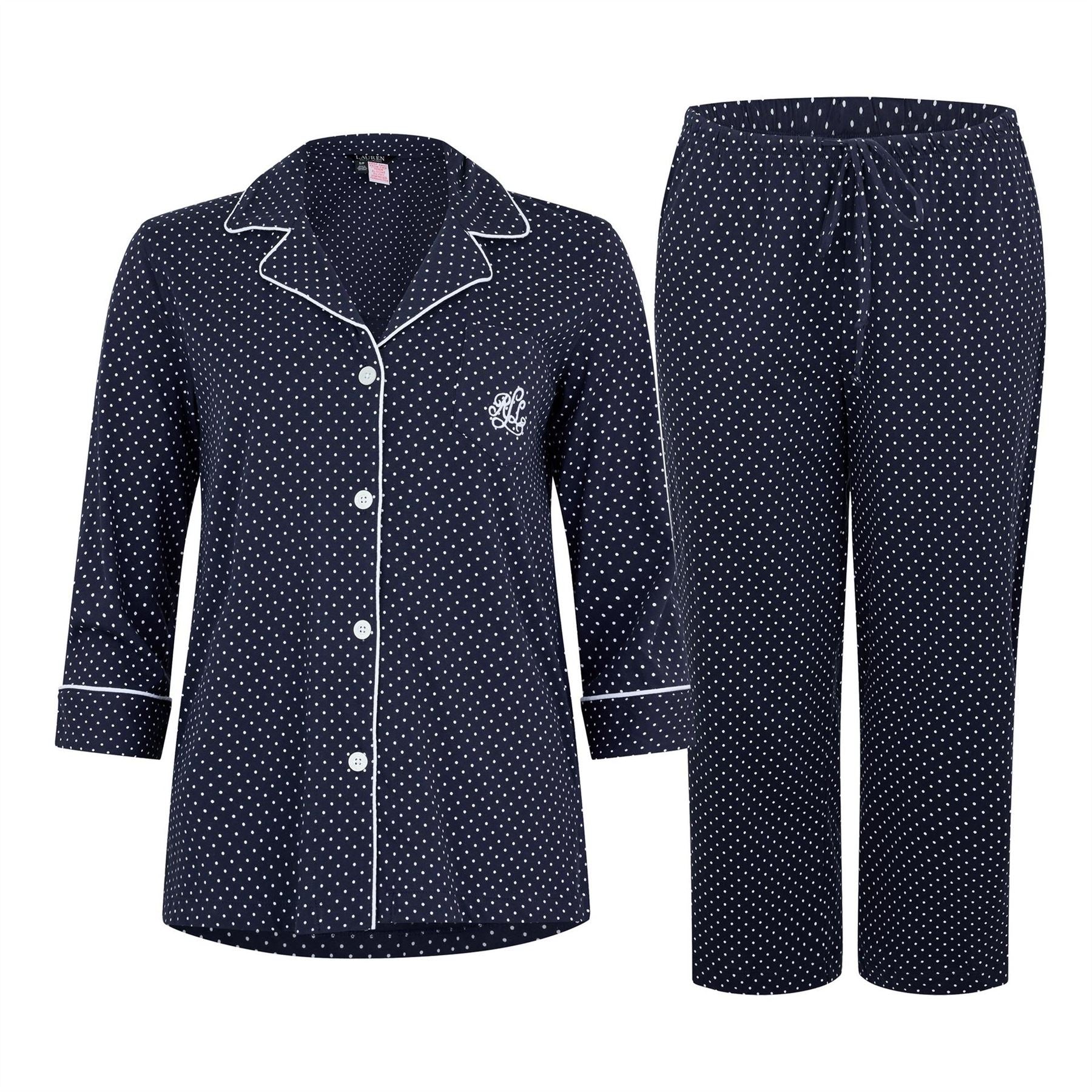 Lauren by Ralph Lauren Classic Notch Long Sleeve Pyjama Set