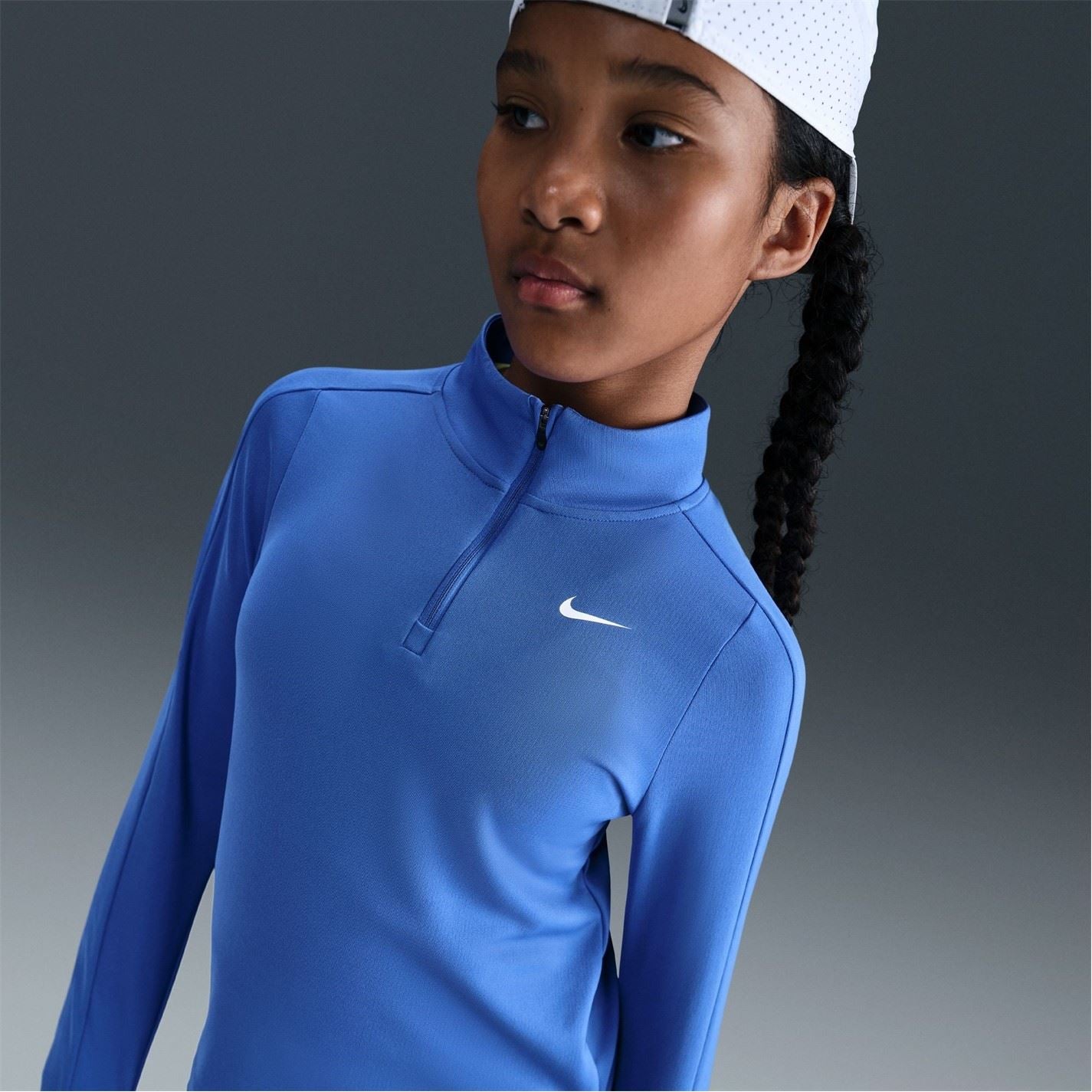 Nike Older Girls Dri Fit Long Sleeve Half Zip