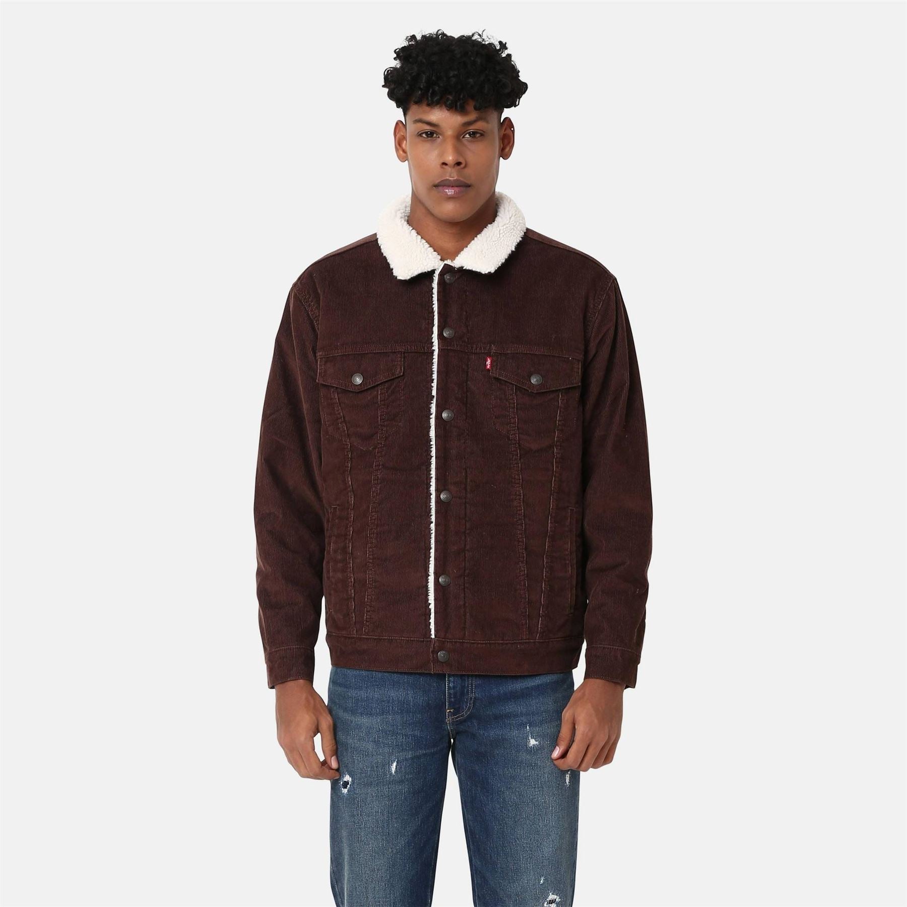 Levis Type 3 Sherpa Cotton Mix Long Sleeve Denim Jacket