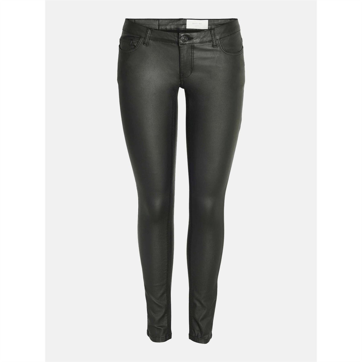 Noisy May Coated Solid Patterned Five Pocket Pants