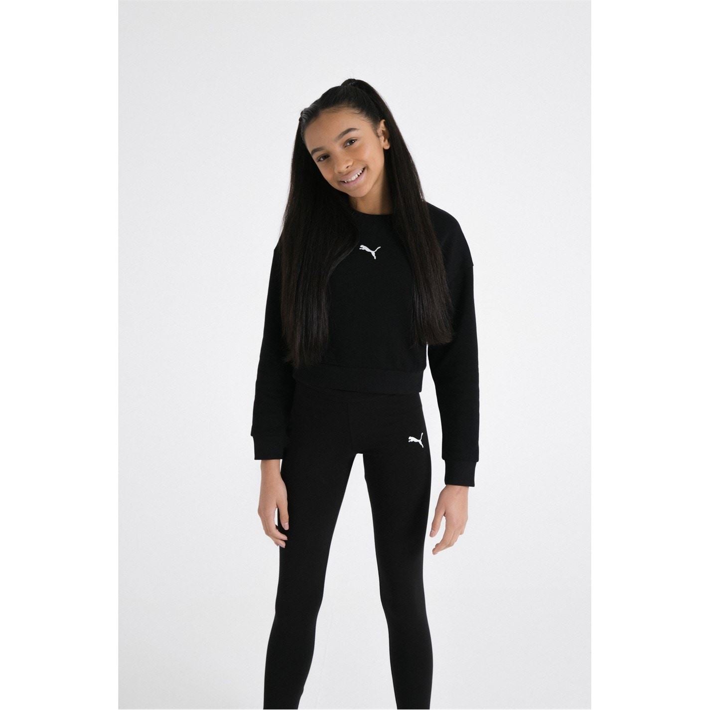 Puma Crew Sweater Leggings Set Junior Girls