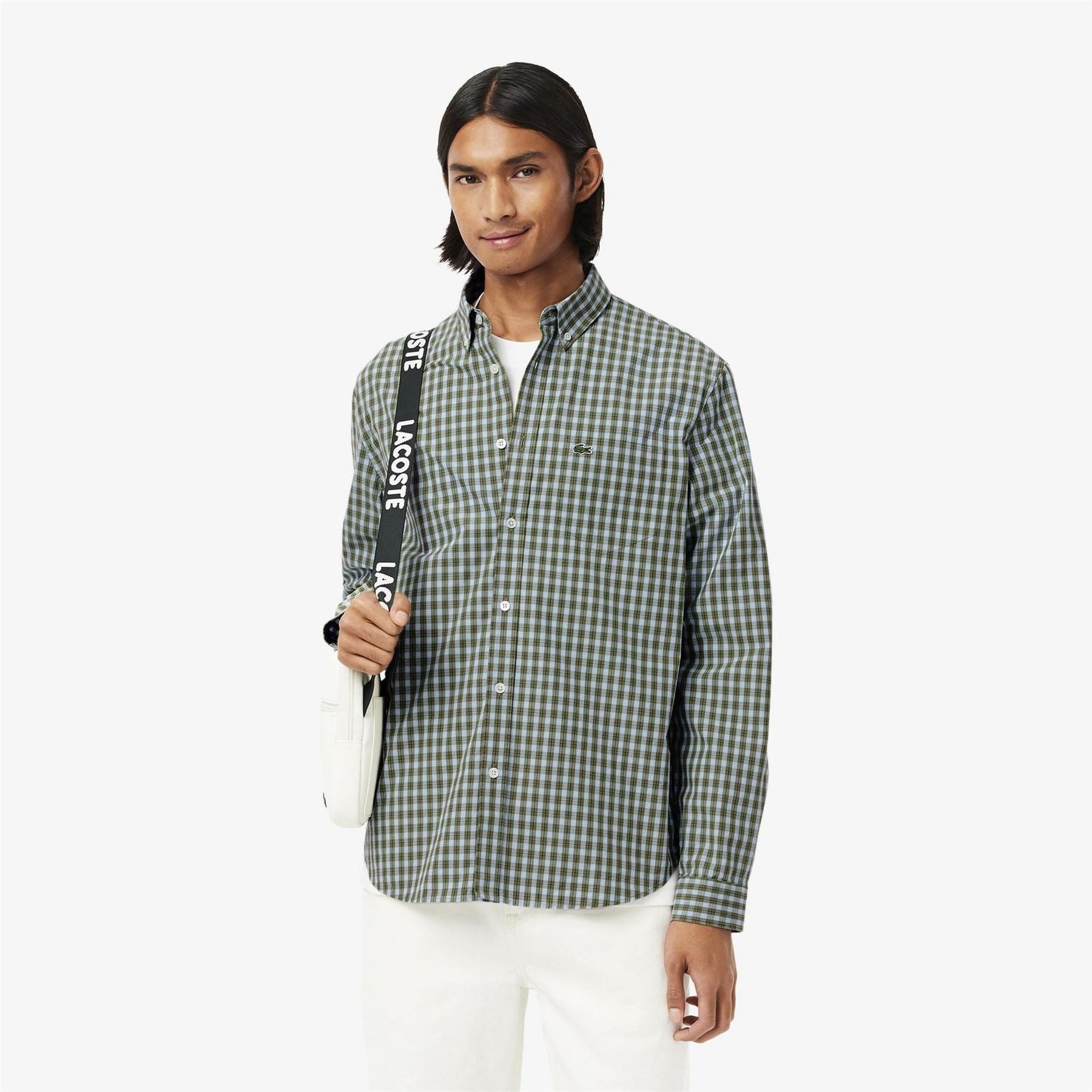 Lacoste Fit Plaid Poplin Shirt