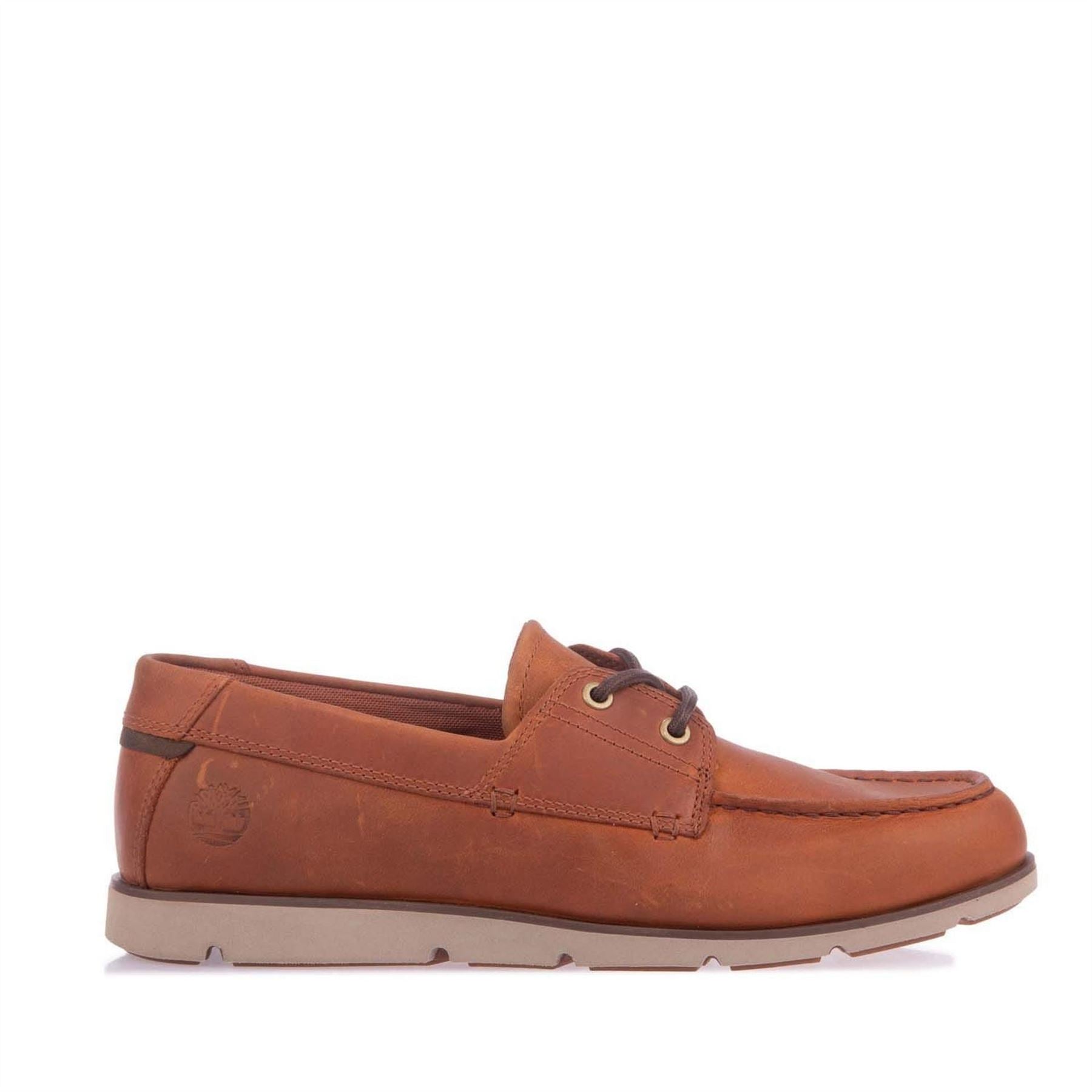 Timberland Mens Grafton Bay Lace Up Shoe Dark Orang Boat Shoes