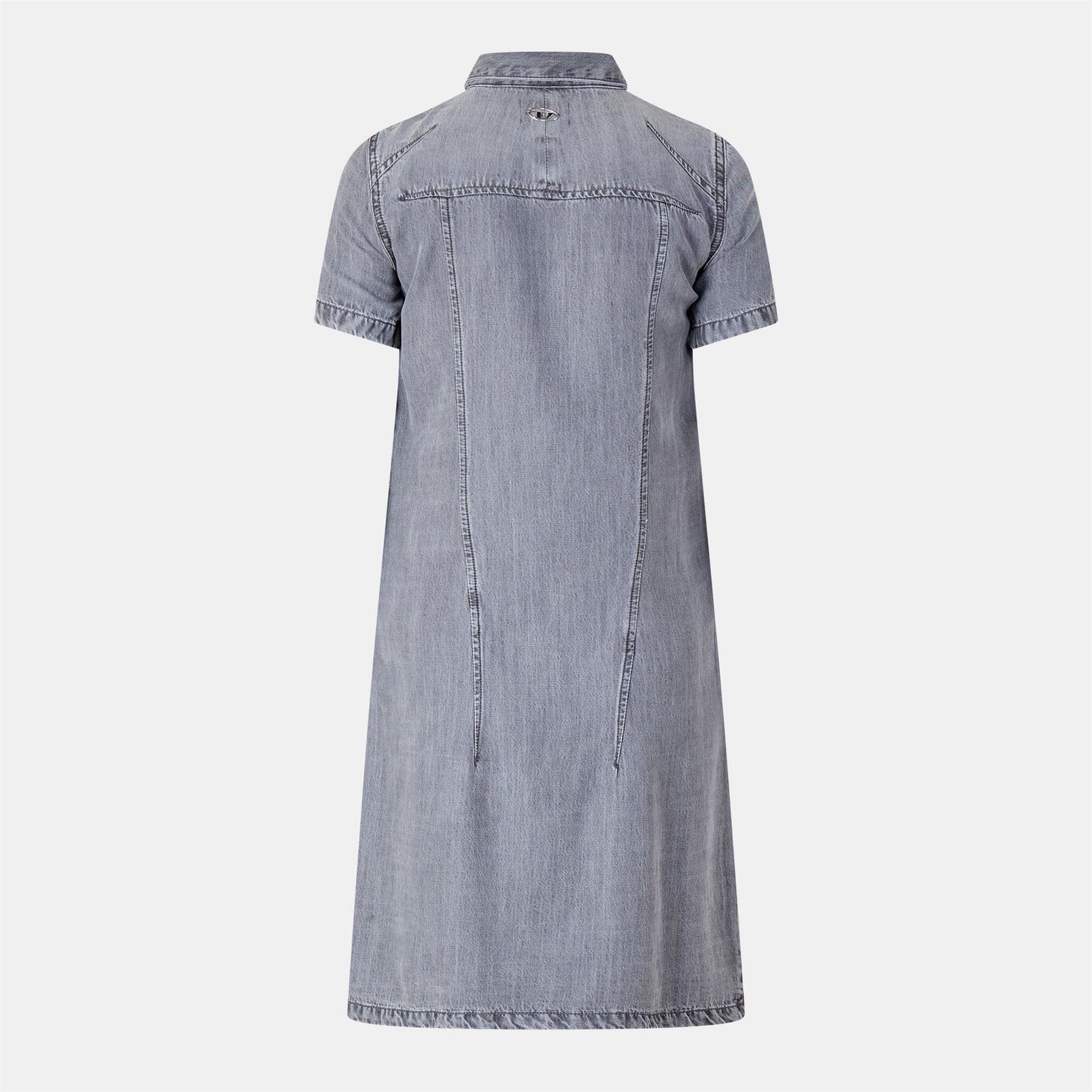 Diesel D Shirty Aito Collared Neck Midi Dress