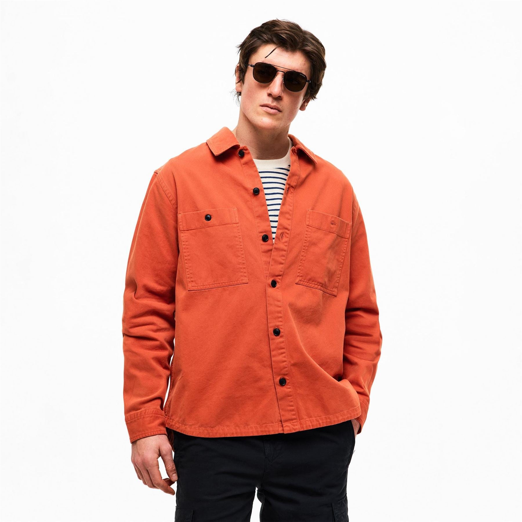 Boss Collared Neck Long Sleeve Cuff Regular Fit Shirt