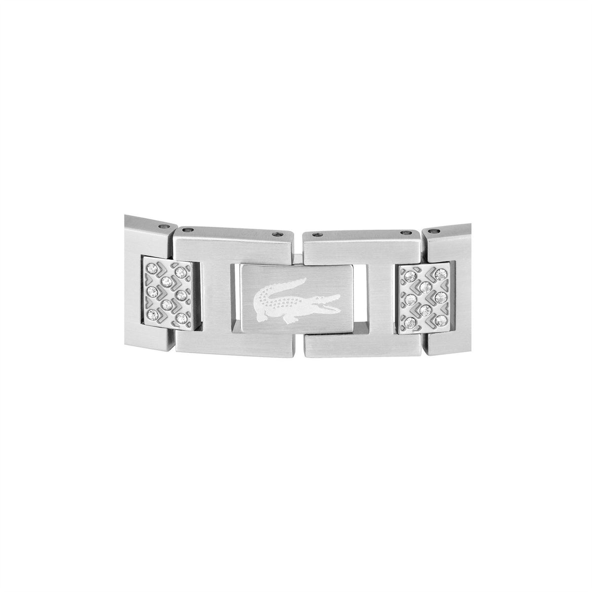Lacoste Mens Metropole Two Tone Gold Ip And Stainless Steel Crystal Bracelet