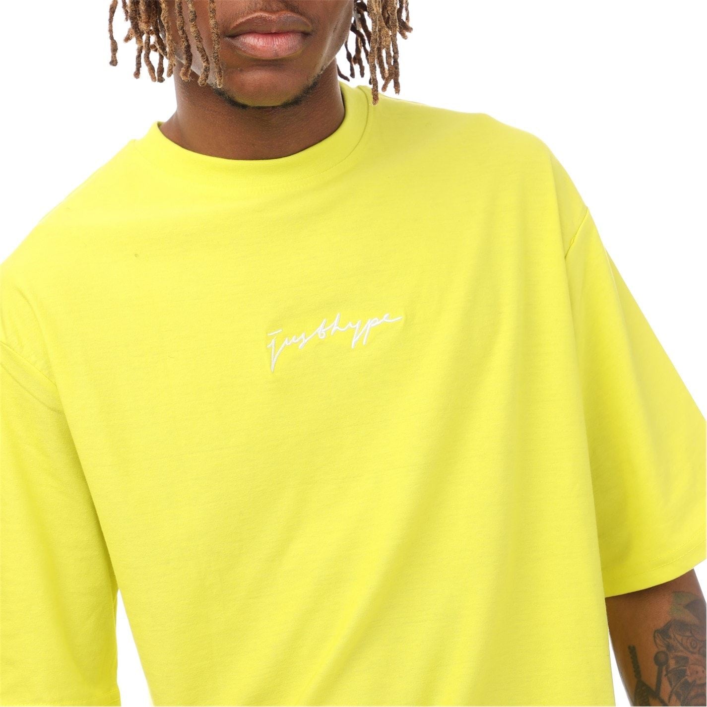 Hype Oversize Fit Signature Print T-Shirt