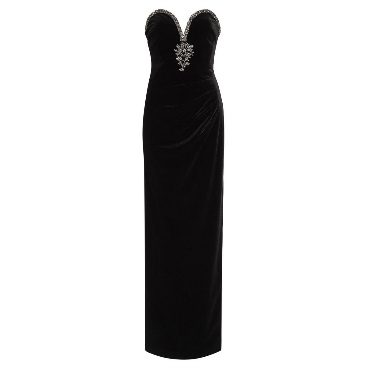 Self Portrait Black Velvet Maxi Dress