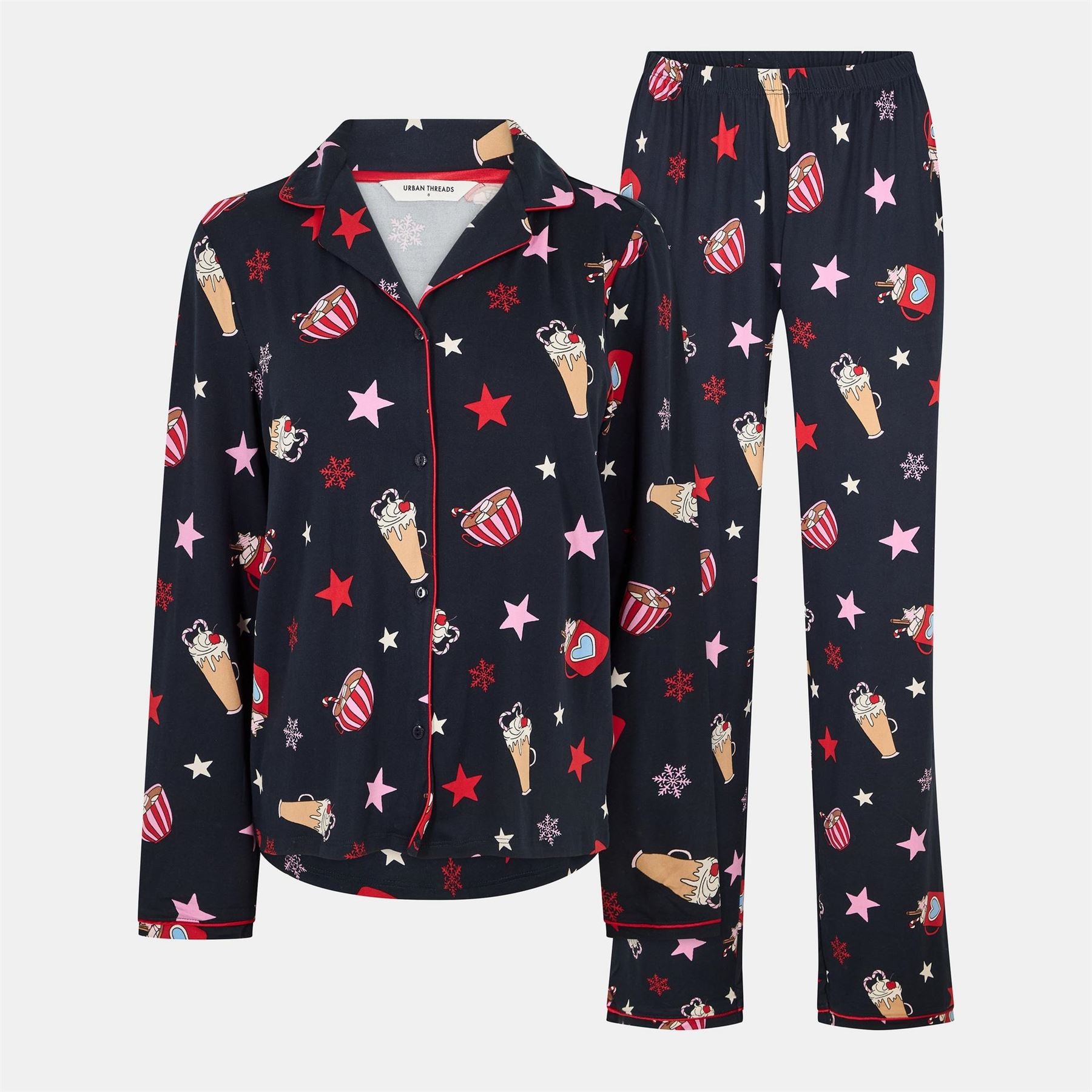 Urban Threads Long Sleeve Pyjama Set