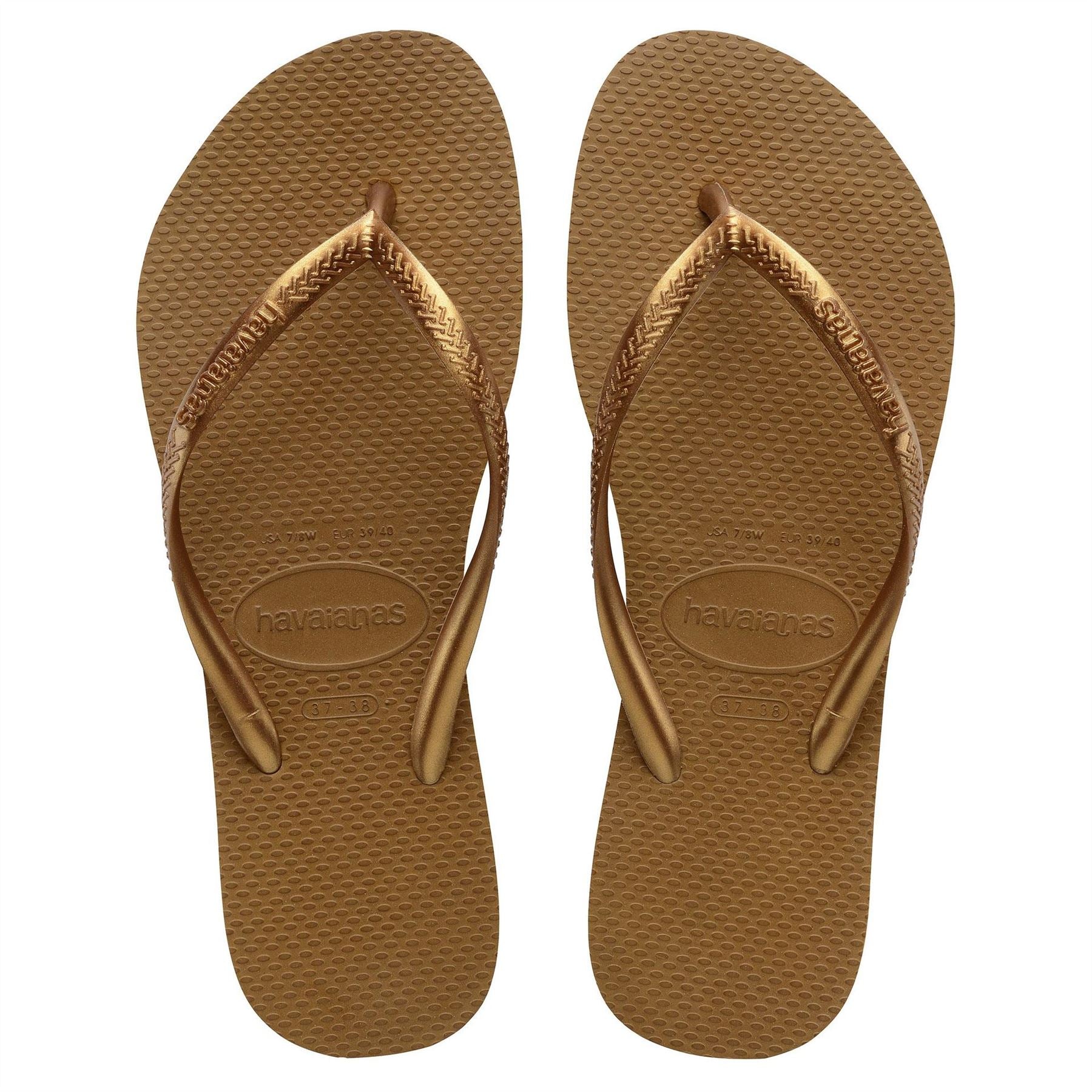 Havaianas Hav. Slim Bronze 33 34 Flip Flops Womens
