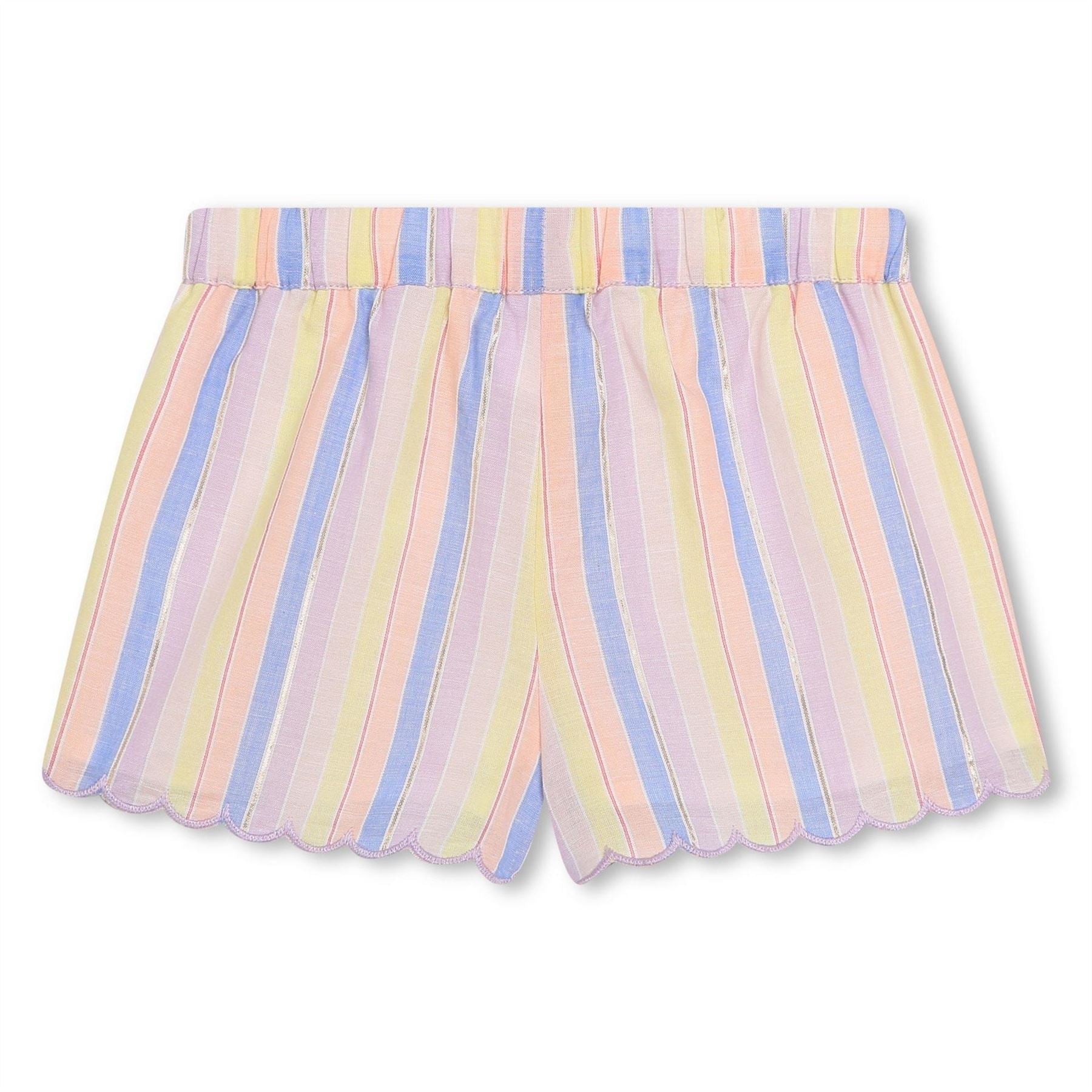 Carrement Beau Striped Bermuda Shorts with Tie Waist