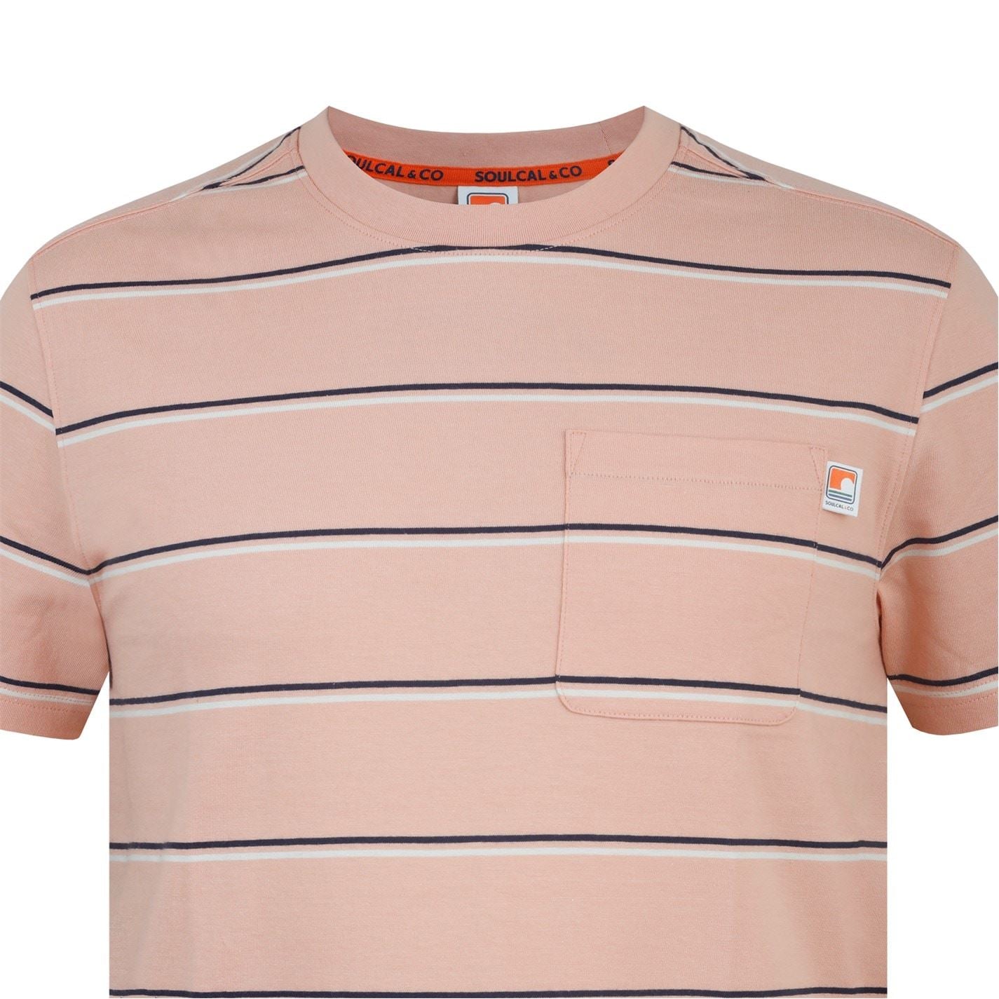 SoulCal Regular Fit Stripe Crew Neck T-Shirt