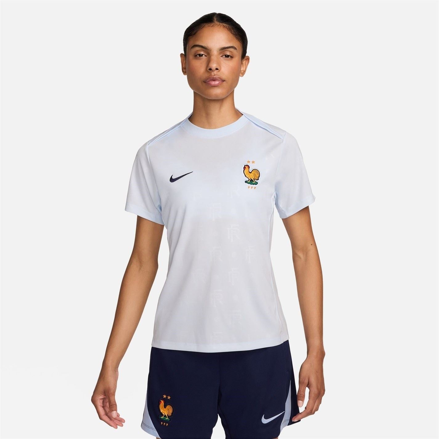 Nike Womens France Academy Pro Away Pre Match Shirt 2024