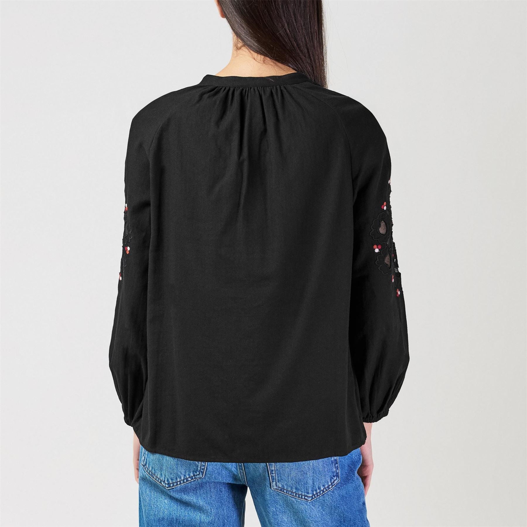 Great Plains Long Sleeve Embroidered Blouse