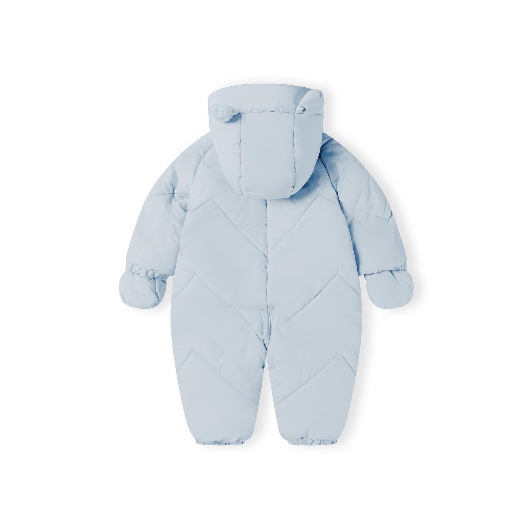 Minoti Baby Unisex Snowsuit Hood With 3d Ears Light Blue