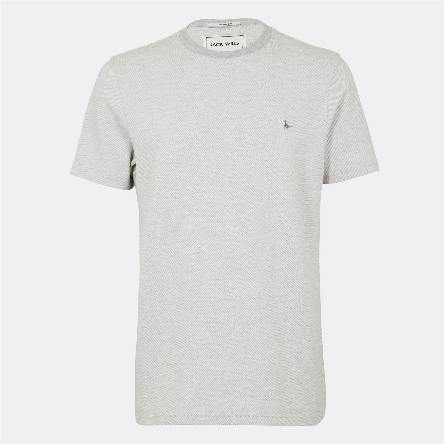 Jack Wills Ribbed Crew Neck Regular Fit T-Shirt