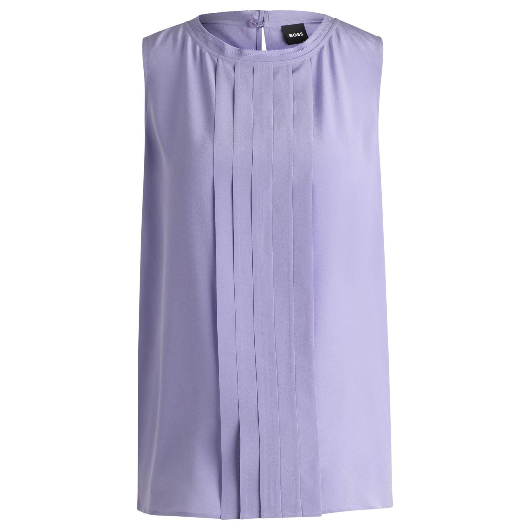 Boss Jewel Neck Sleeveless Regular Fit Blouse