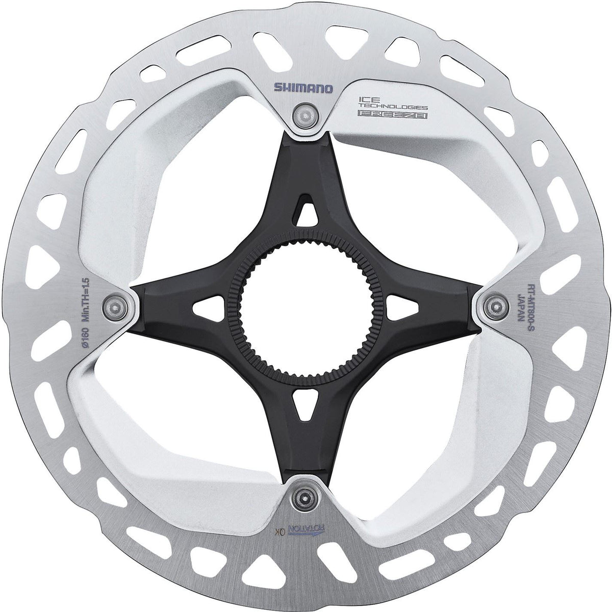 Shimano Ultegra Rt Mt800s Disc Rotor With Internal Lockring, Ice Tech Freeza, 140 mm