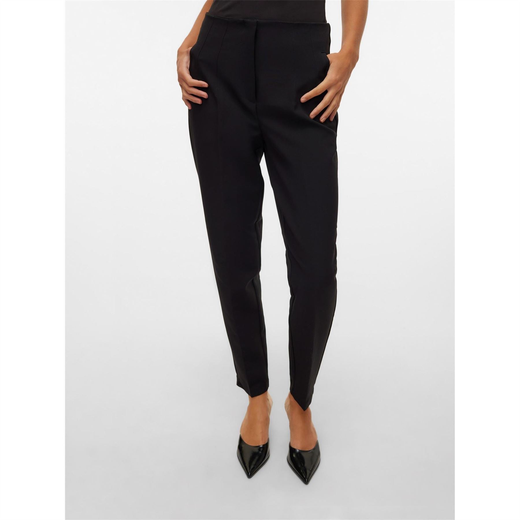 Vero Moda Lina Solid Patterned Tapered Trousers