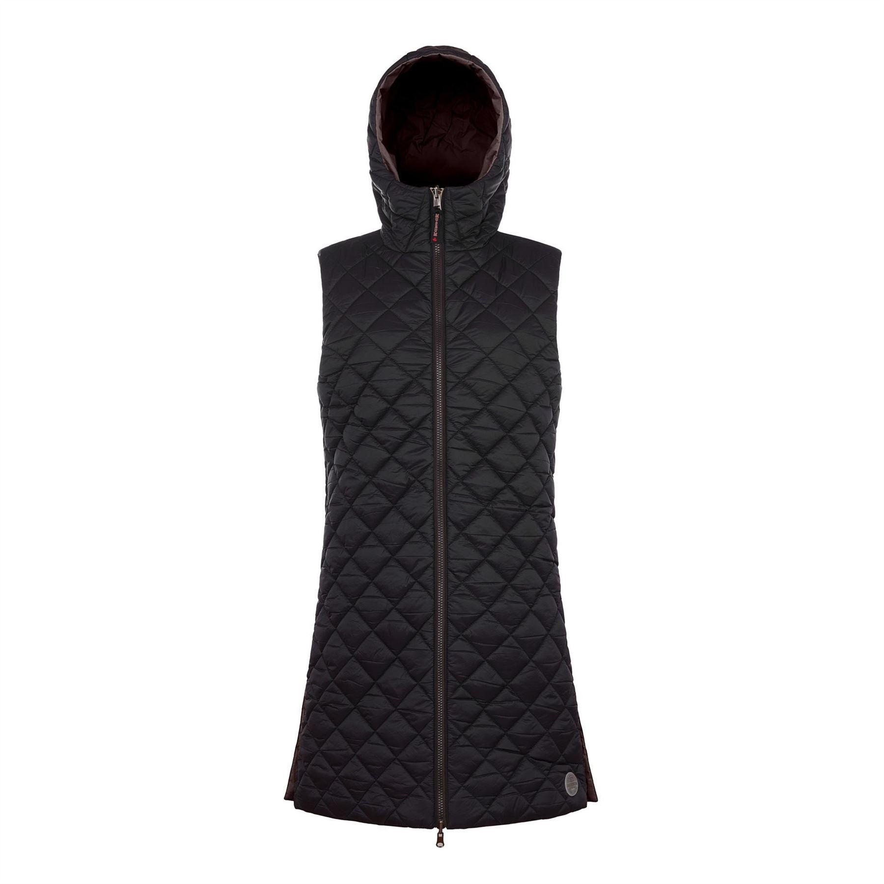 Museum L Hooded Solid Patterned Gilet