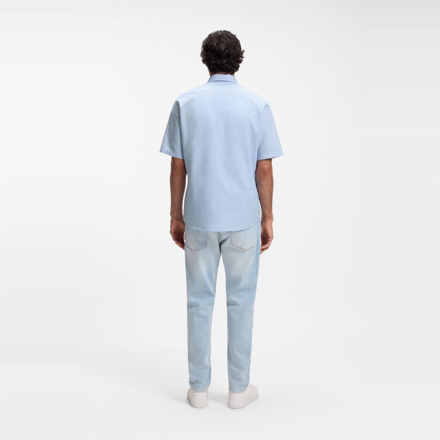Boss Collared Neck Shirt Collar Short Sleeve Regular Fit Shirt