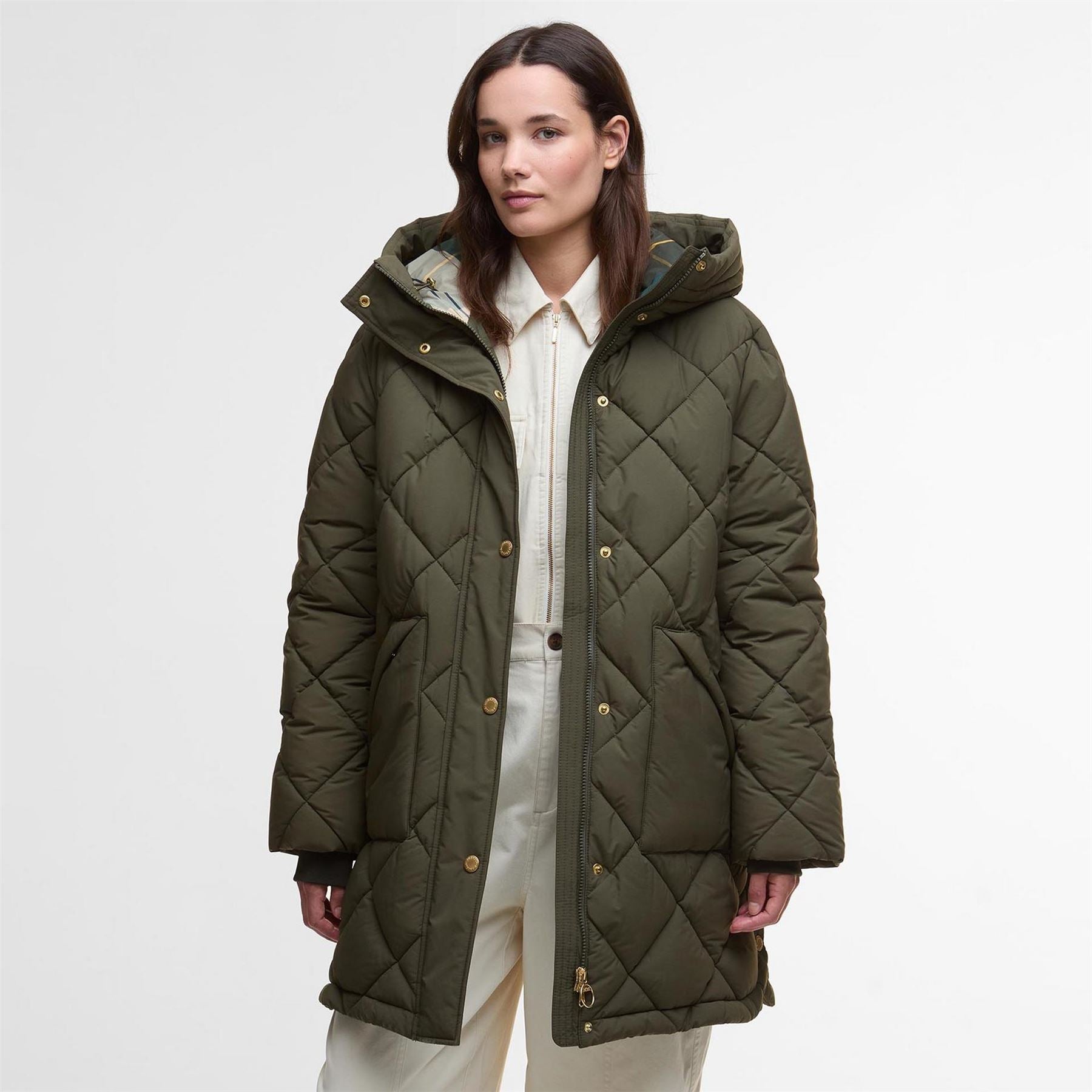 Barbour Kailyn Hooded Long Sleeve Medium Puffer Jacket