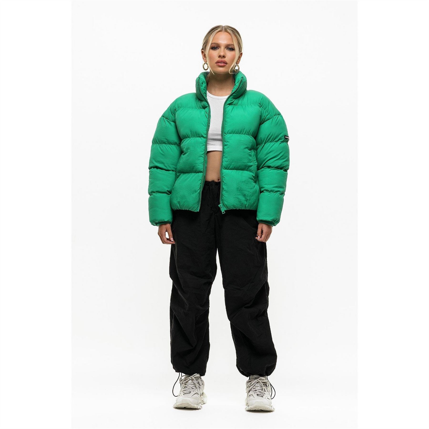 Good For Nothing Womens Technical Funnel Neck Puffer Jacket