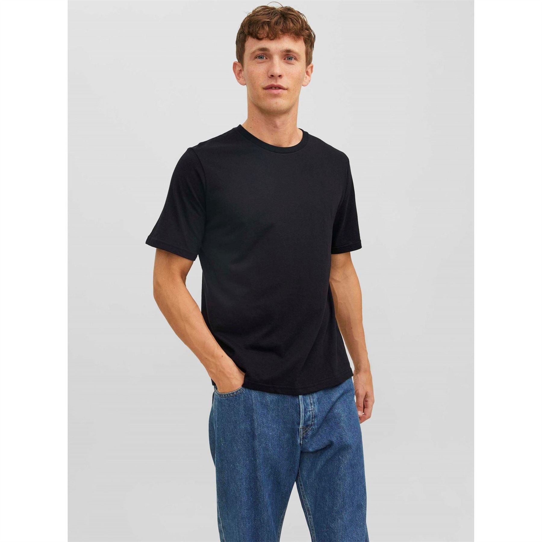 Jack and Jones Mens 3 Pack Short Sleeve T-Shirt