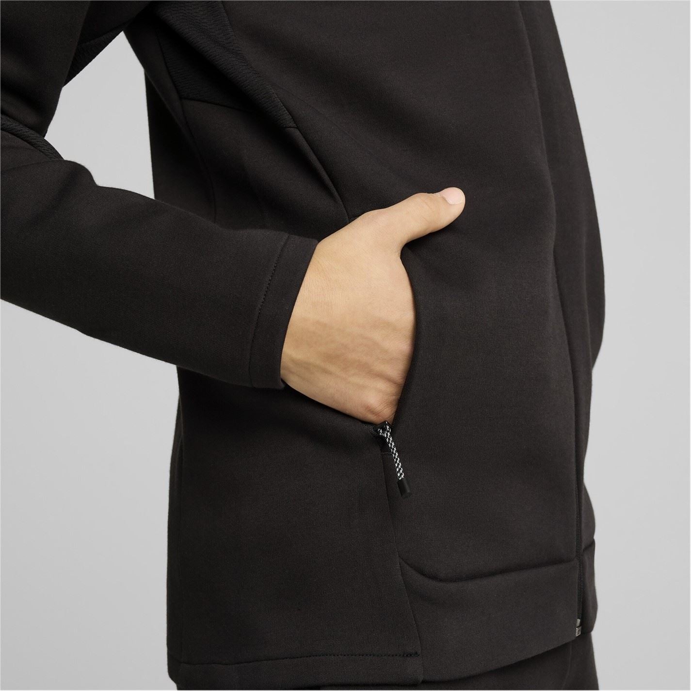 Puma Full Zip Hooded Hip Length Relaxed Fit Top