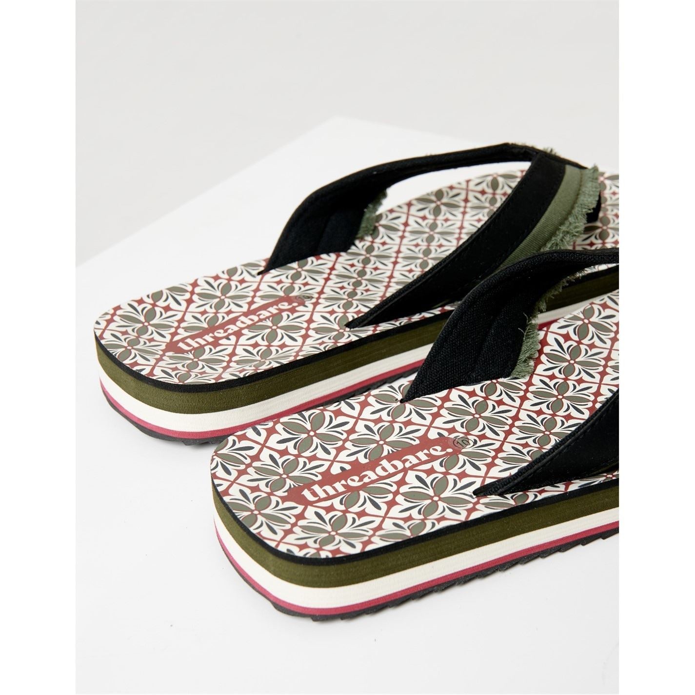 Threadbare August Floral Flip Flops Sandals