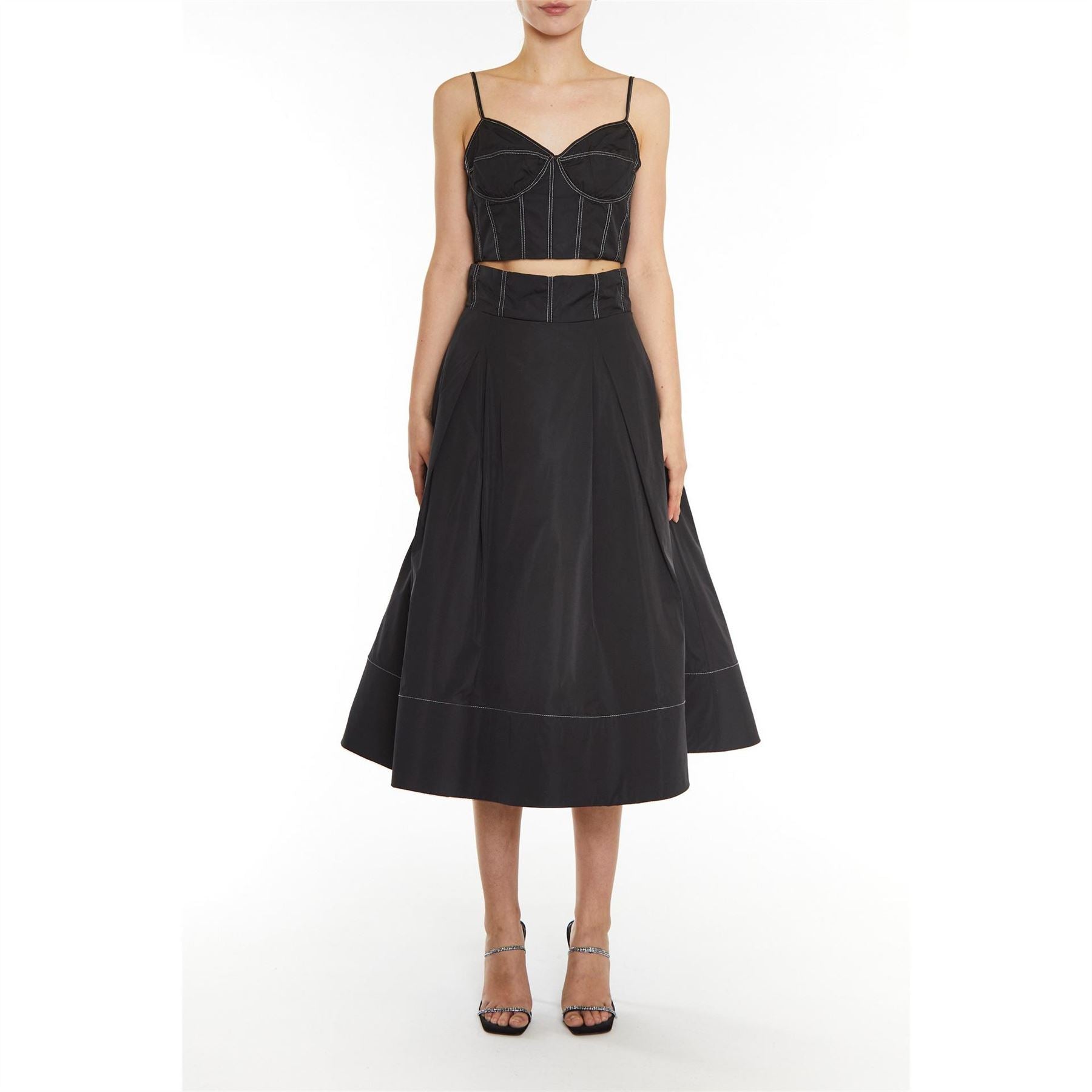 True Decadence Cut Out Sweetheart Neck Spaghetti Strap Bustier Tank
