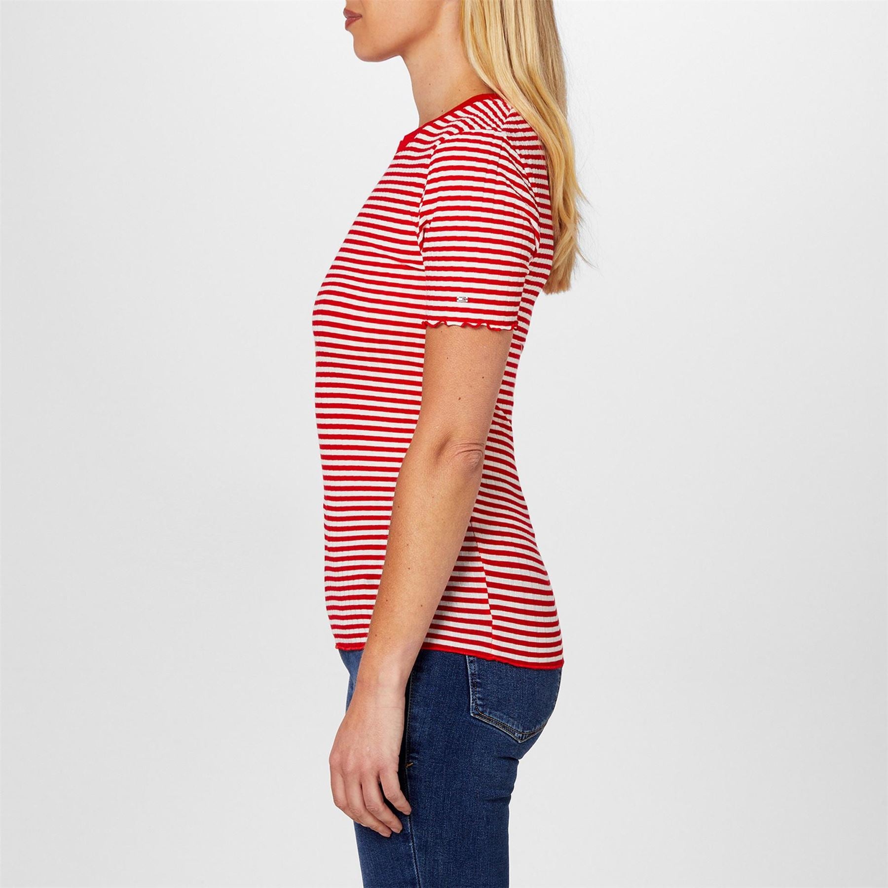 Tommy Hilfiger Striped Slim Fit Crew Neck T-Shirt