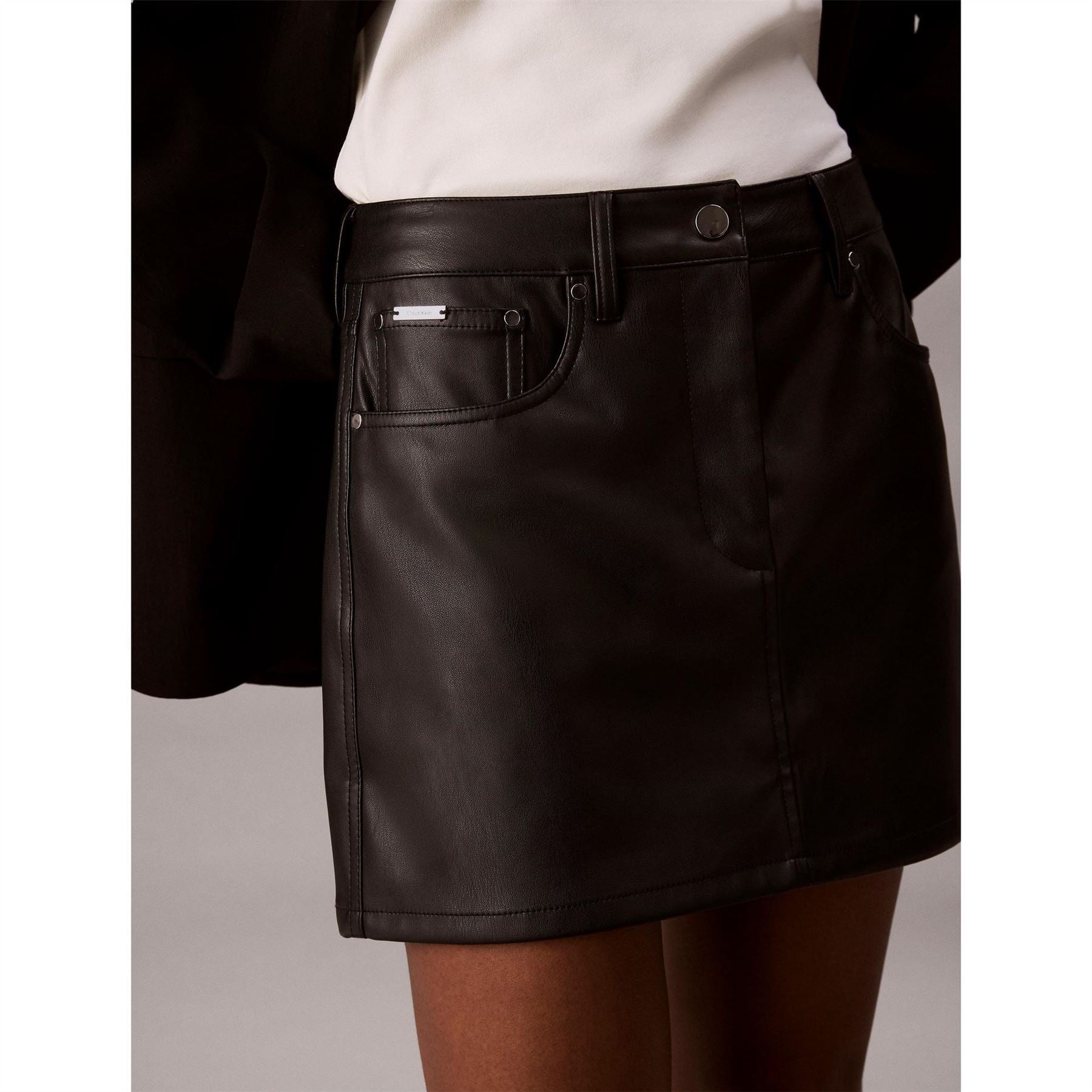 Calvin Klein Jeans Leather Mini Skirt