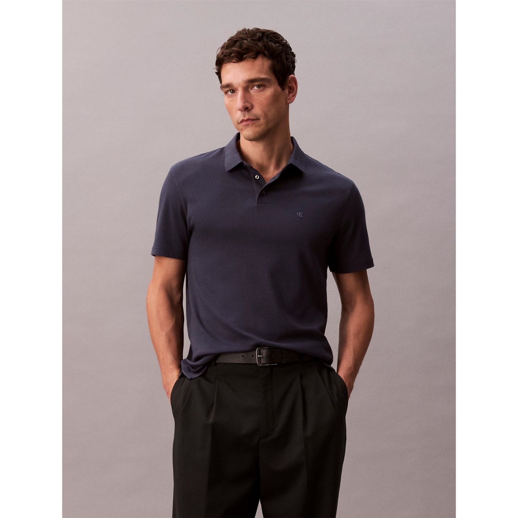 Calvin Klein Jeans Pima Collared Neck Short Sleeve Polo Shirt