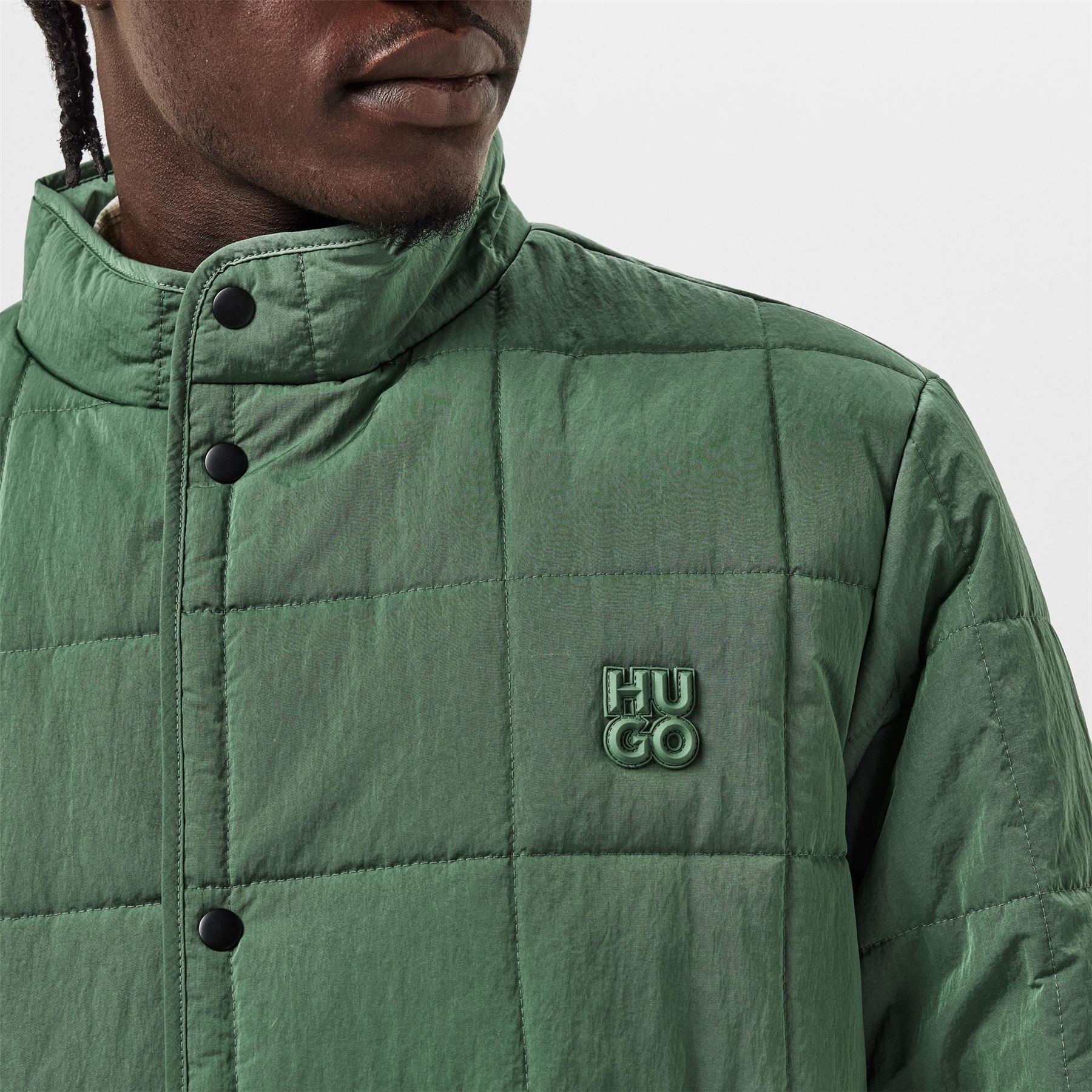 Hugo Birol Quilted Dwr Long Sleeve Harrington Jacket