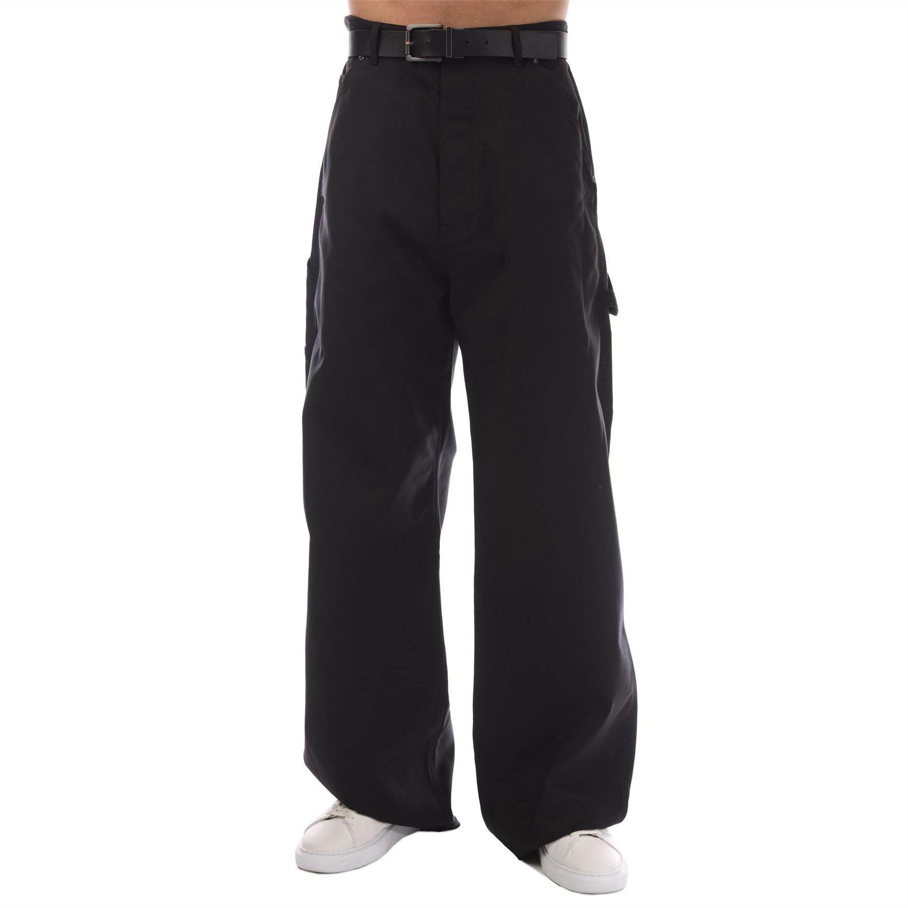 Off White Cot Over Carpenter Flared Cargo Pants