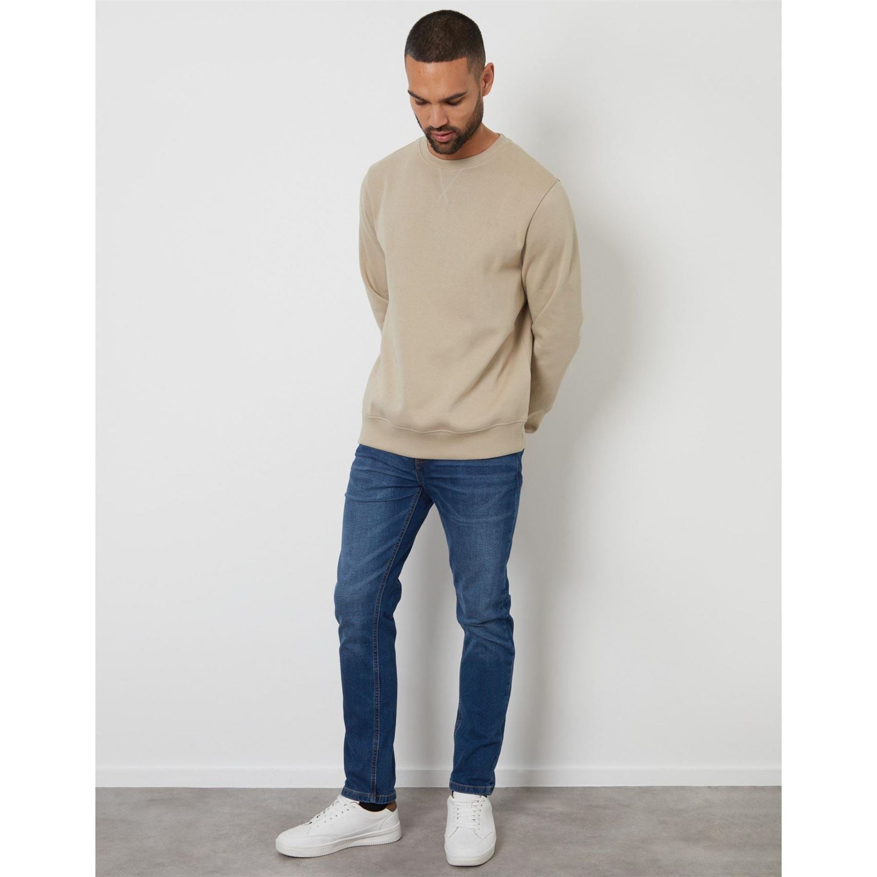 Threadbare Regular Fit Crew Neck Long Sleeve Sweatshirt