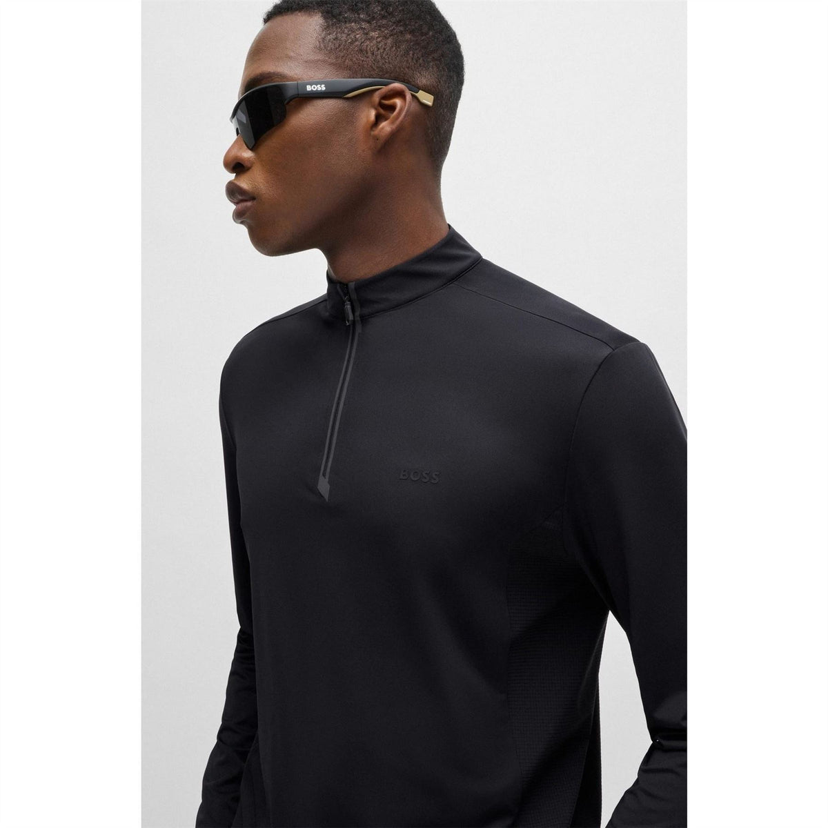 Boss Reflective Log Polo Shirt With Decorative Branding