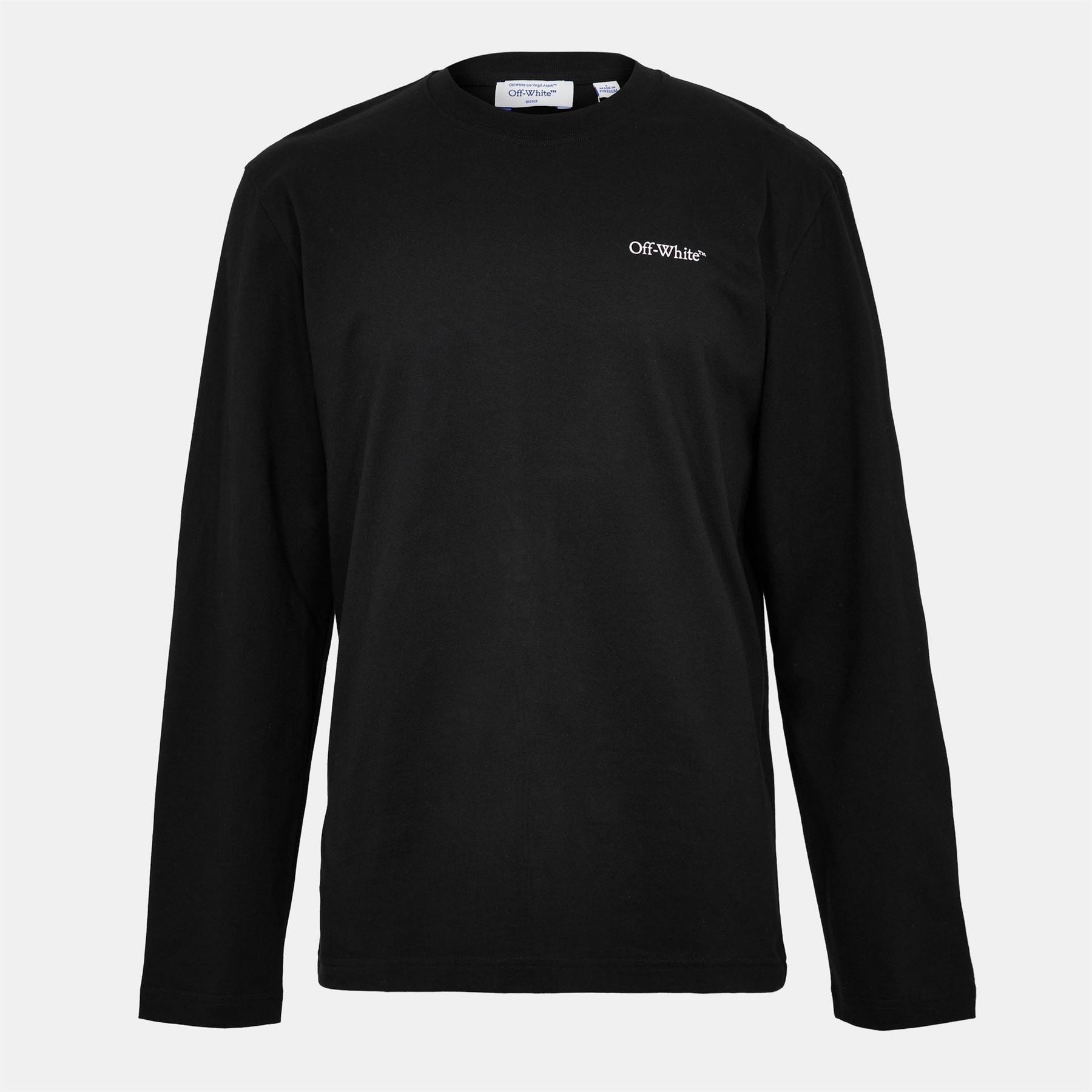 Off White Crew Neck Long Sleeve Jersey T-Shirt