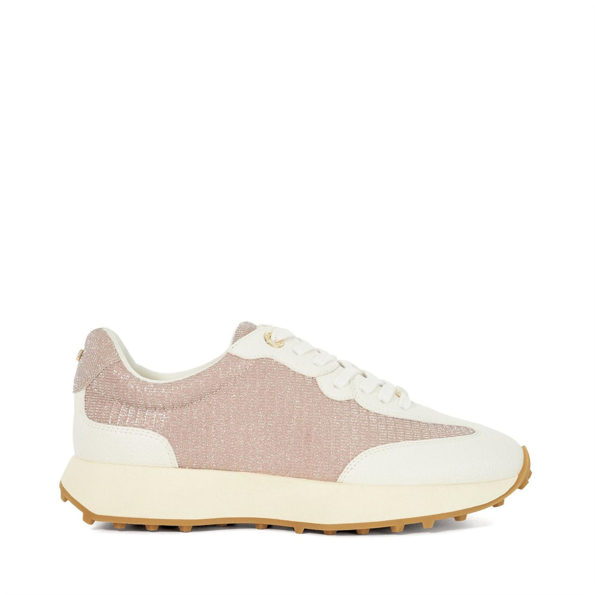 Dune London Embossed Textured Lace-Up Walking Shoes