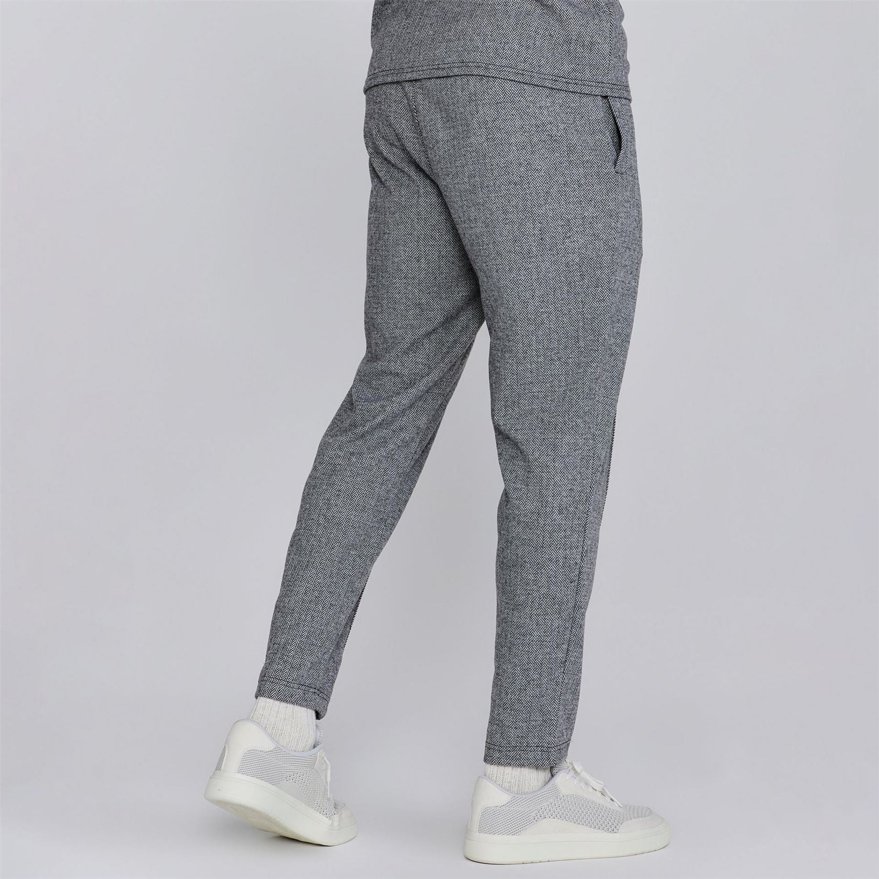 SikSilk Smart Houndstooth Straight Leg Joggers
