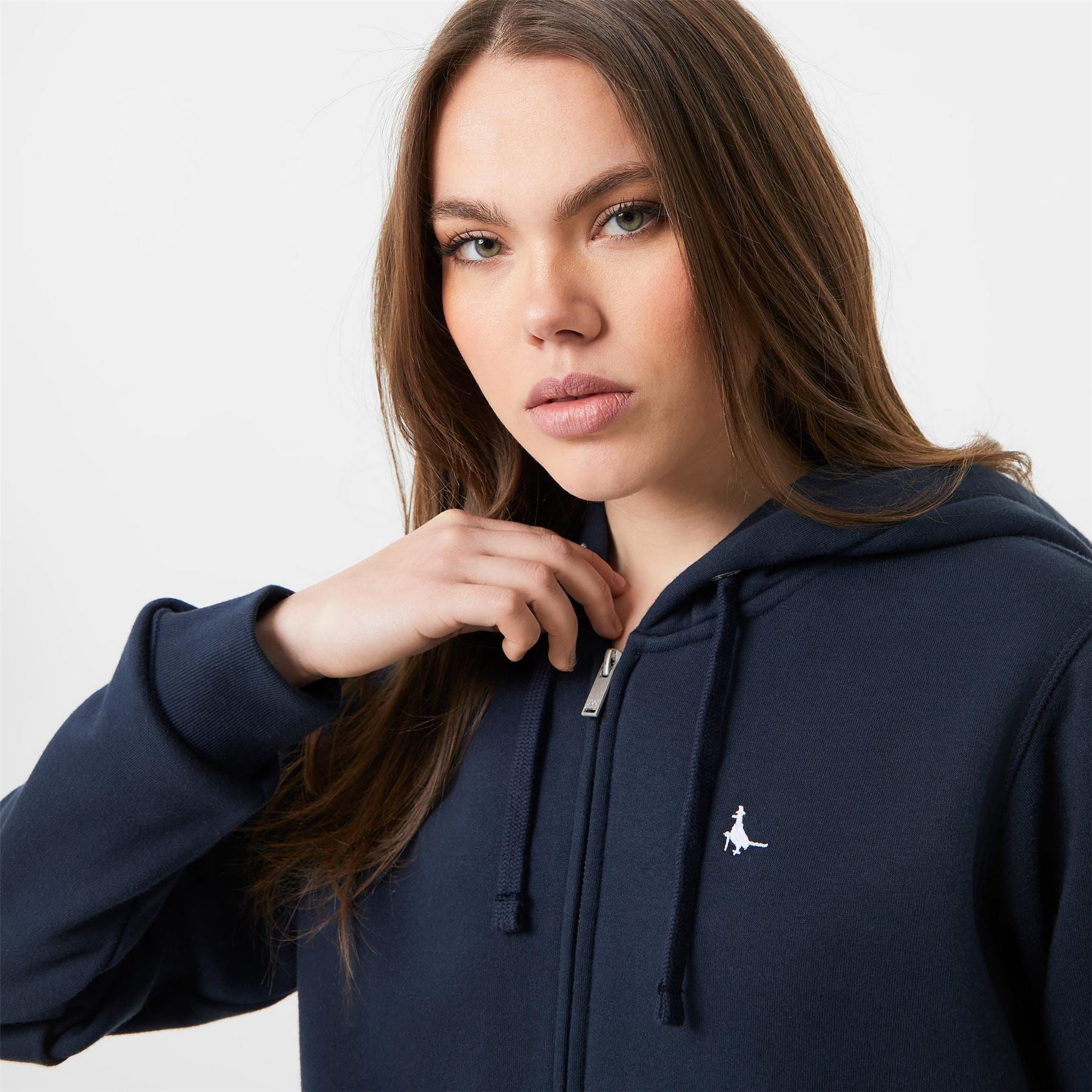 Jack Wills Pheasant Logo Zip Hoodie