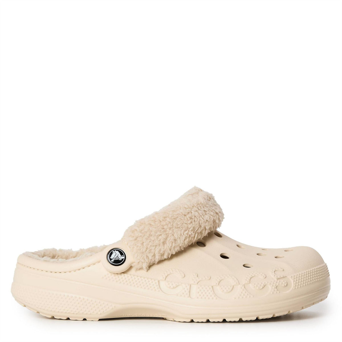 Crocs Baya Lined Fuzz Strap Mule Slippers