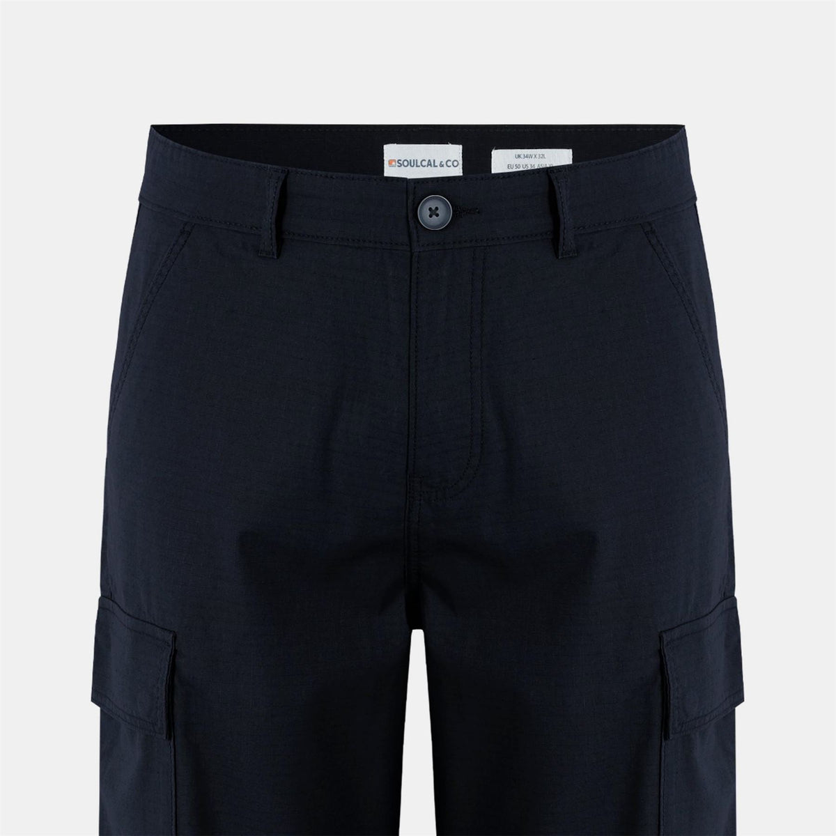 SoulCal Rip Solid Patterned Straight Cargo Trousers