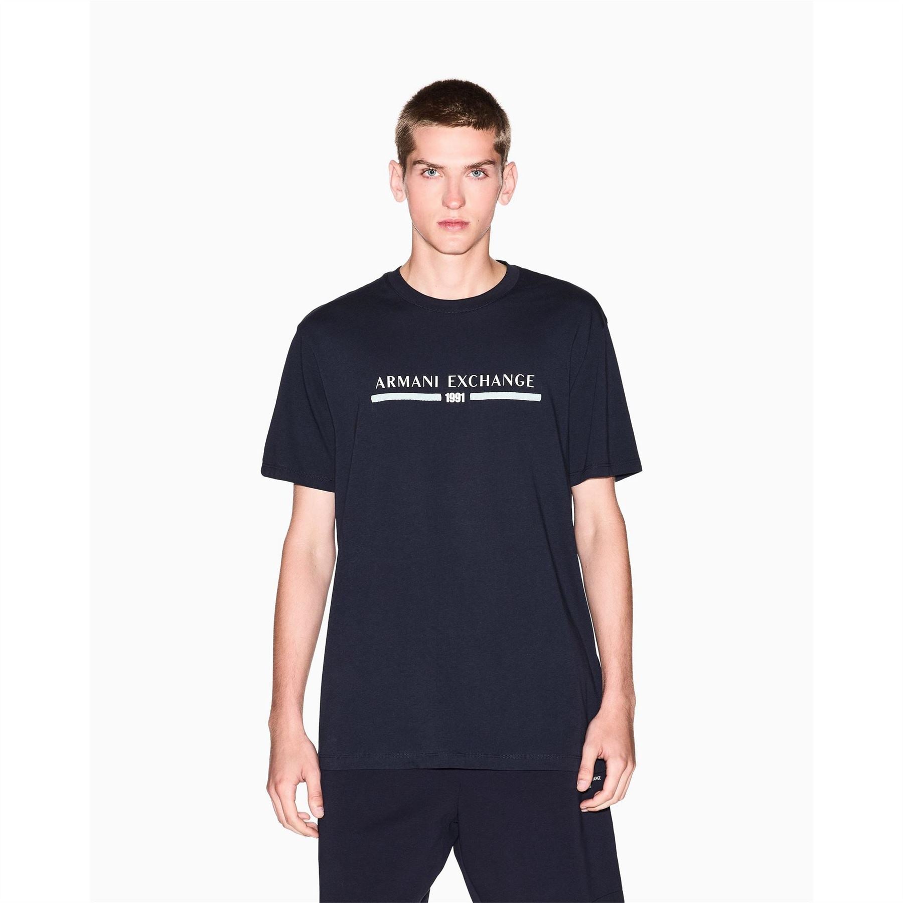Armani Exchange Exchange Crew Neck Short Sleeve Jersey T-Shirt