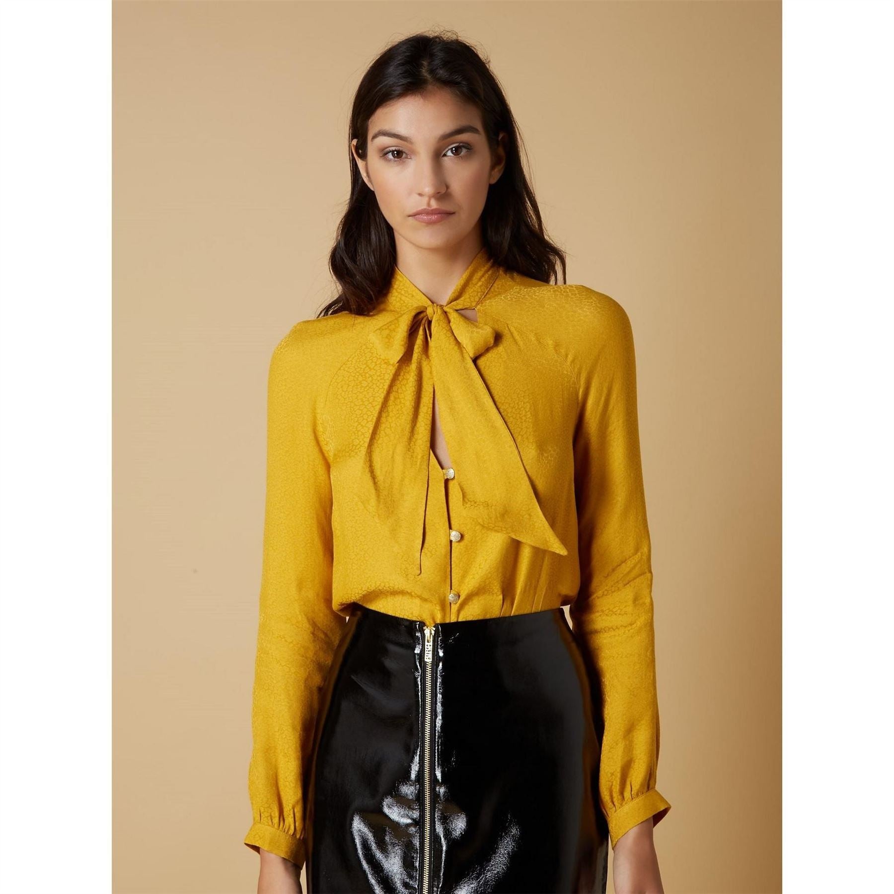 Biba Jacquard Pussybow Blouse