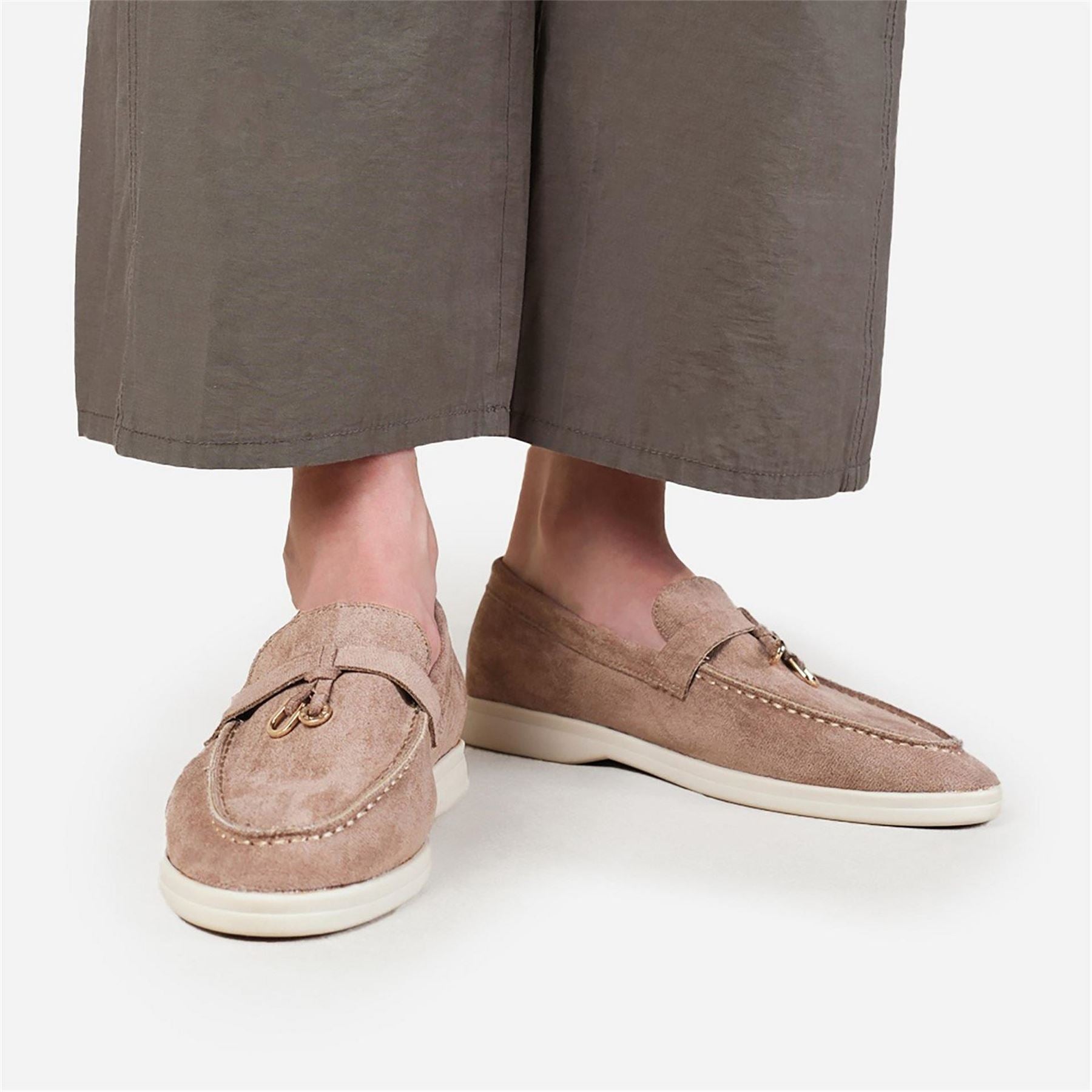 Wheres That From Pegasus Faux Suede Loafer Ladies