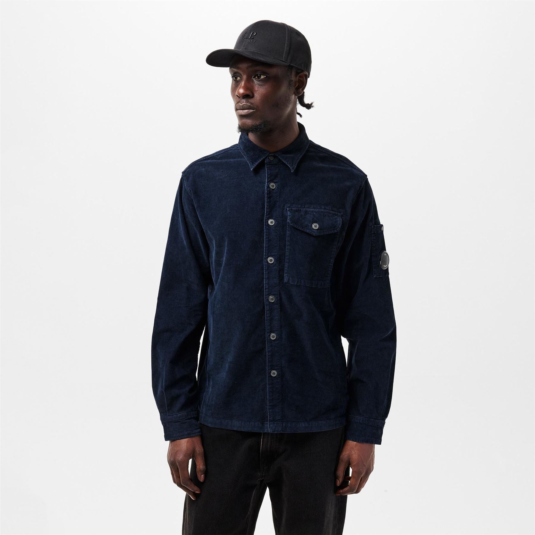 CP Company Lens Single Pocket Long Sleeve Corduroy Shirt