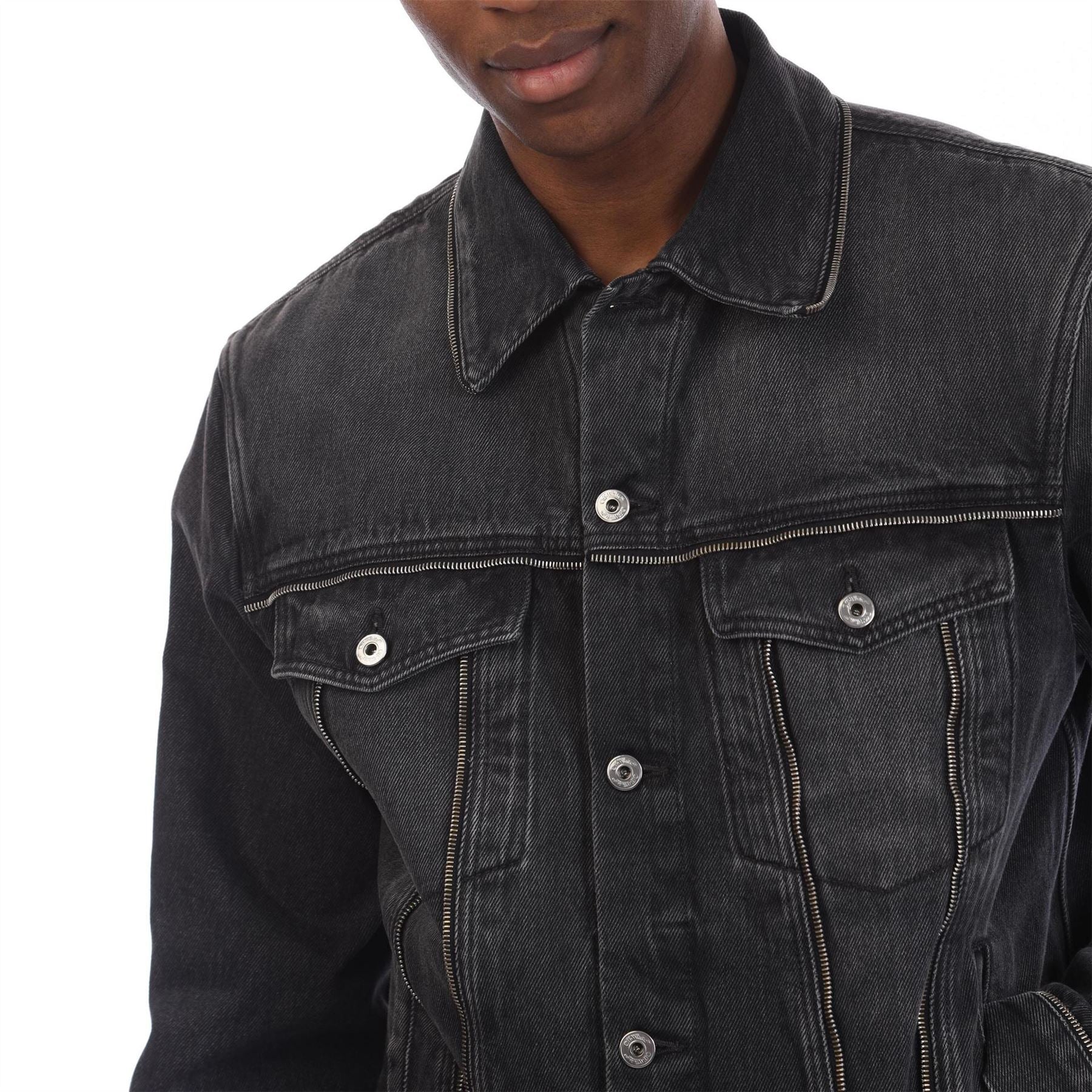 Off White Zip Skate Denim Jacket