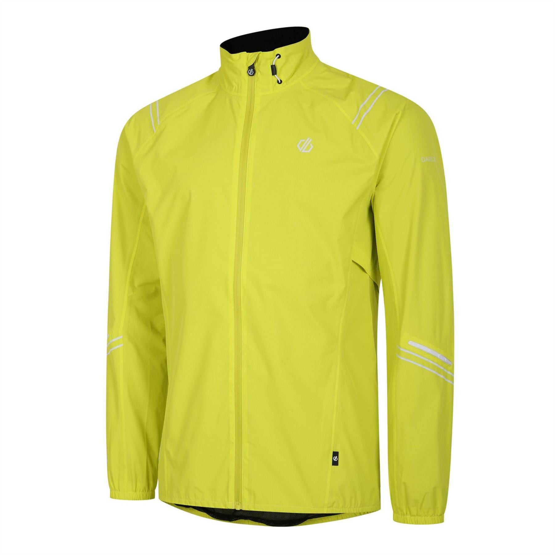 Dare 2b Illumeprojac Solid Patterned Full Zipper Zipped Pocket Rain Jacket